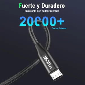 Cable Micro Usb Carga Rapida 2.4a 1m Trenzado Datos