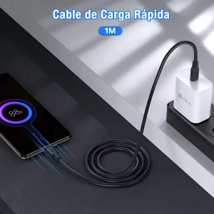 Cable Tipo C a Tipo C Carga Rapida 3a 1m Datos