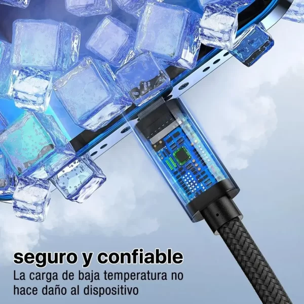 Cable Usb Lightning iPhone Carga Rapida 2.4a 1m Trenzado