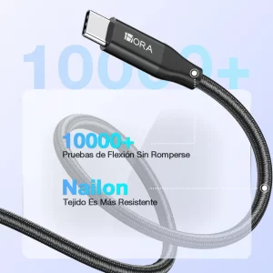 Cable Usb a Tipo C Carga Rapida 3a 1m Trenzado Datos