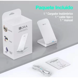 Cargador Inalambrico Qi 15w Carga Rapida iPhone Android