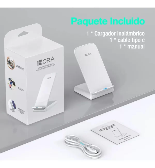 Cargador Inalambrico Qi 15w Carga Rapida iPhone Android