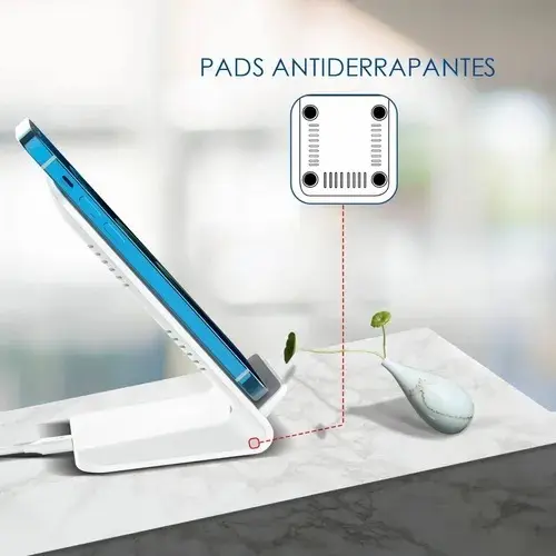 Cargador Inalambrico Qi 15w Carga Rapida iPhone Android