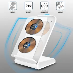Cargador Inalambrico Qi 15w Carga Rapida iPhone Android