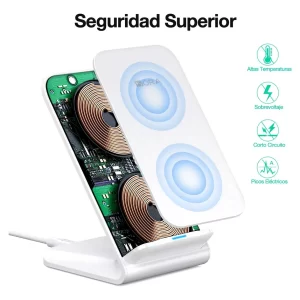 Cargador Inalambrico Qi 15w Carga Rapida iPhone Android