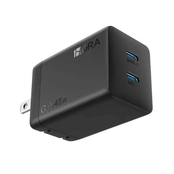 Cargador Tipo C 45w Carga Rapida 2 Puertos Gan Con Cable