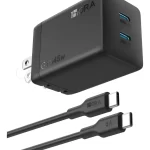 Cargador Tipo C 45w Carga Rapida 2 Puertos Gan Con Cable