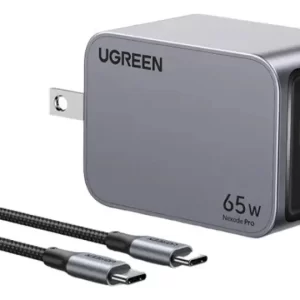 Cargador Usb C 65w Carga Rápida 3 Puertos Gan Ugreen Con Cable