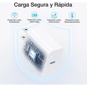 Cargador iPhone 20w Tipo C Carga Rapida Con Cable Lightning