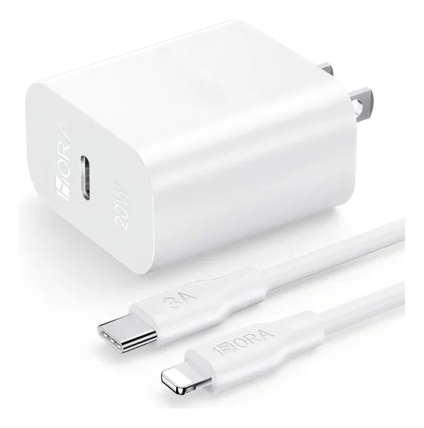 Cargador iPhone 20w Tipo C Carga Rapida Con Cable Lightning