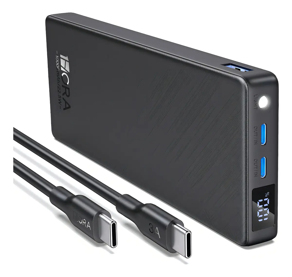 Power Bank 10000mah Carga Rapida 22.5w Pantalla 1hora