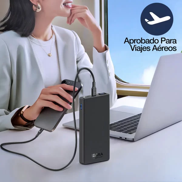 Power Bank 10000mah Carga Rapida 22.5w Pantalla 1hora