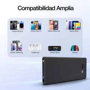 Power Bank 10000mah Carga Rapida 22.5w Pantalla 1hora