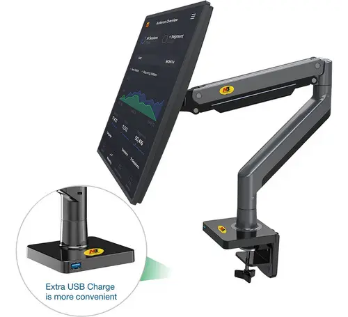 Soporte Monitor Brazo North Bayou G45 22 a 40 Gas Usb