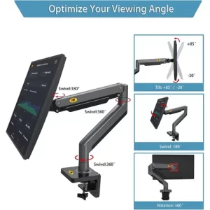 Soporte Monitor Brazo North Bayou G45 22 a 40 Gas Usb
