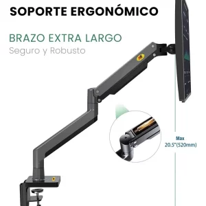 Soporte Monitor Doble Brazo North Bayou G35 22 a 32 Gas